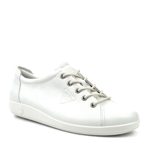Ecco Soft 2.0 White Feather Shoes